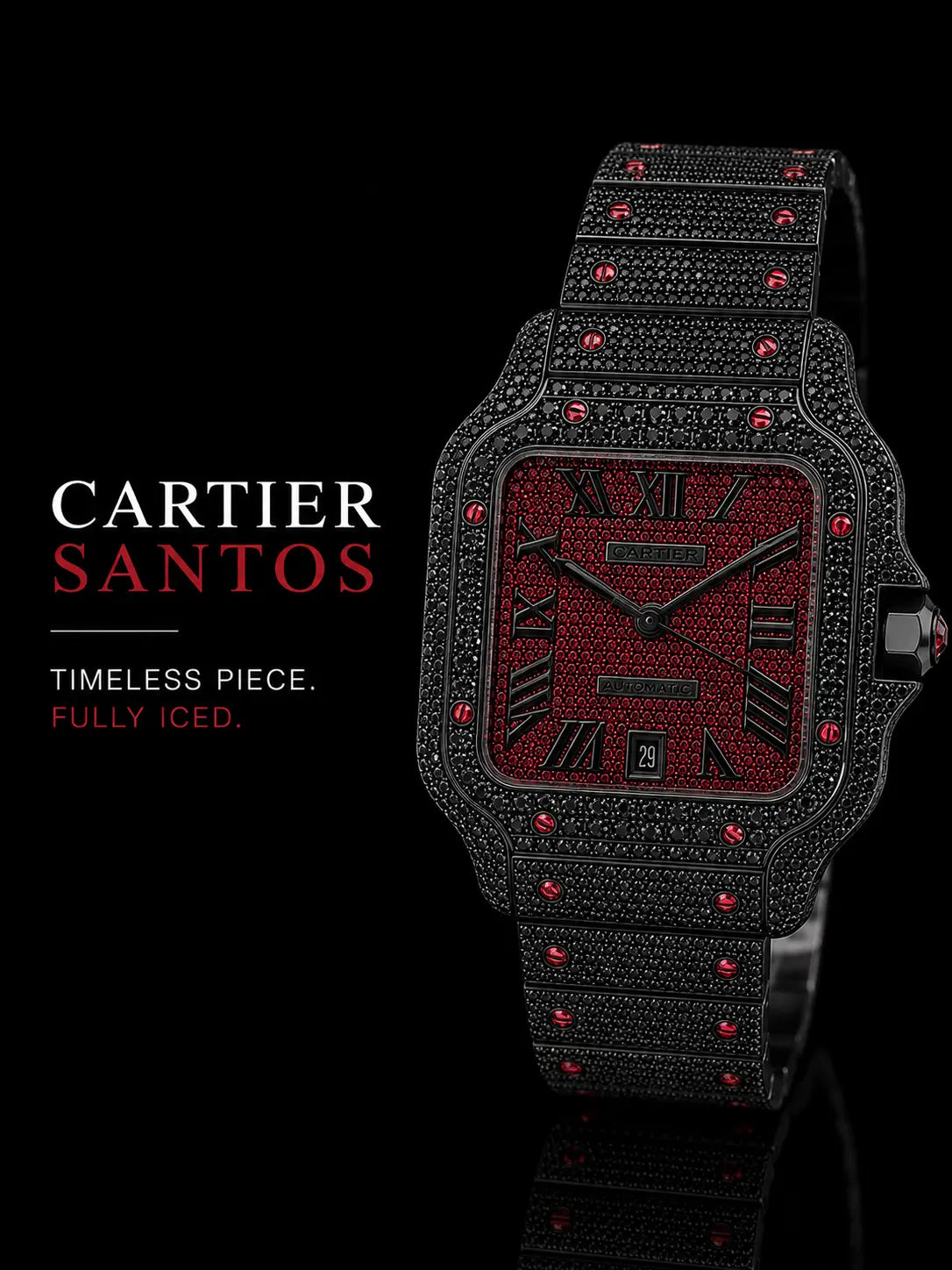 Fully diamond-set watch reference